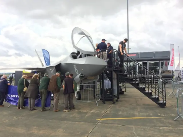 Scale model of F-35 at Marham