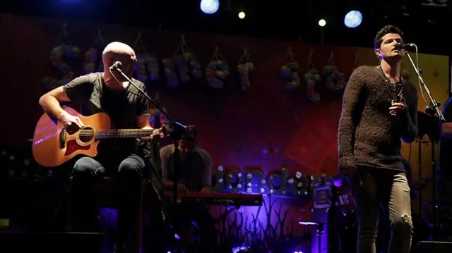 The Script performing in the BBC's Live Lounge