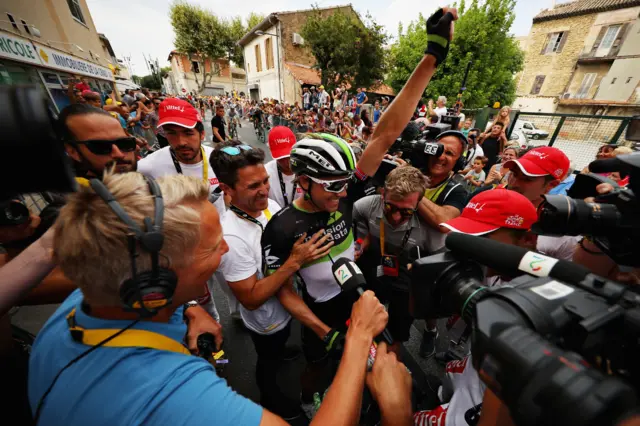 Edvald Boasson Hagen celebrates