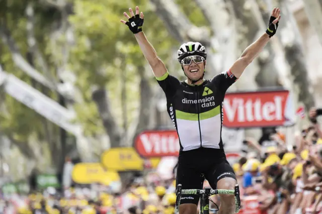 Edvald Boasson Hagen celebrates