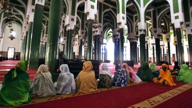 Women in a mosque in Guinea