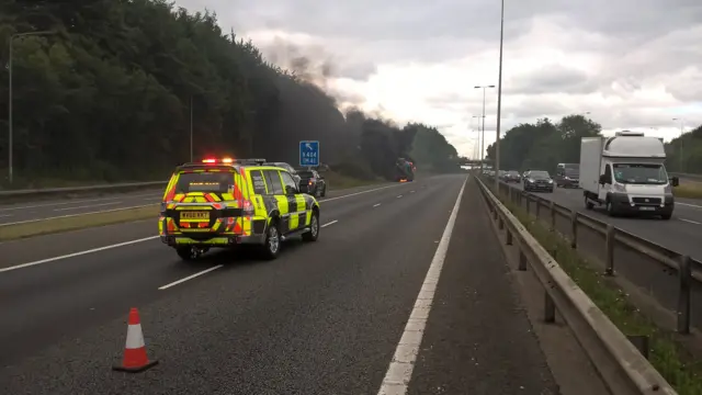 Fire on M40