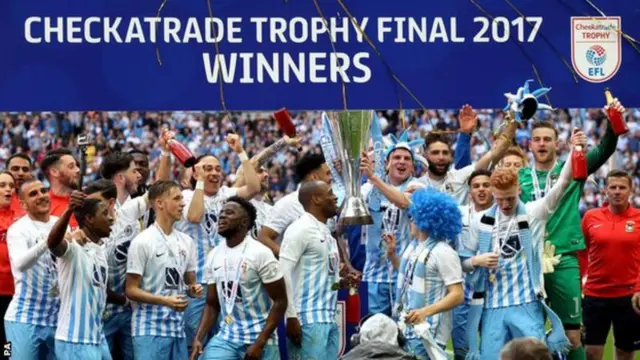 Coventry City winning EFL Trophy