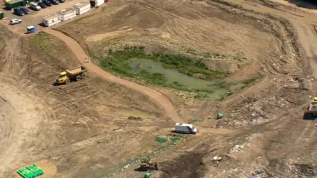 Aerial shots of landfill