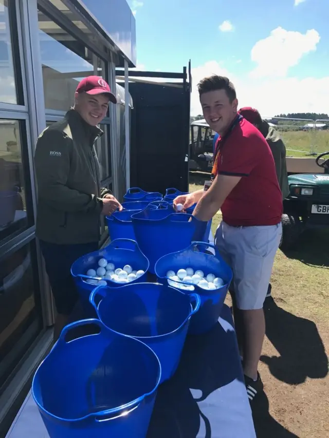 Ball sorters at Royal Birkdale