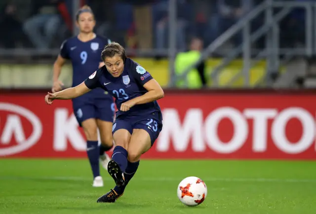 Fran Kirby scores for England