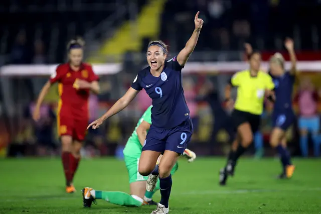 Jodie Taylor celebrates