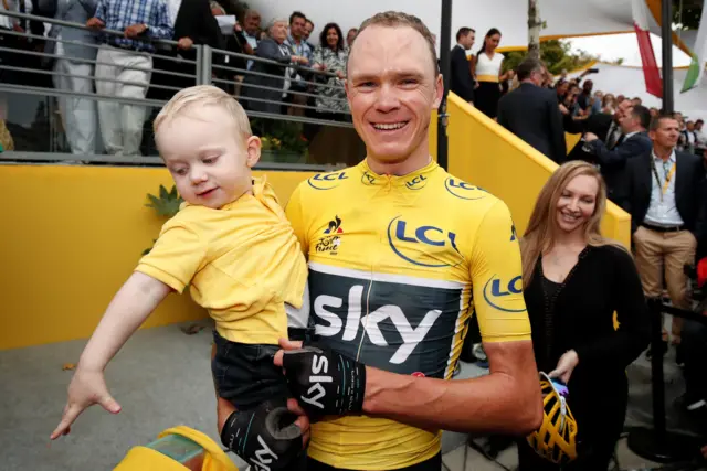 Froome and his son