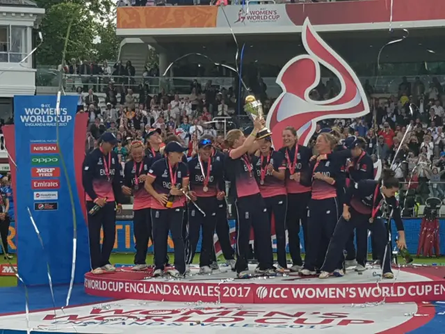 England women lift the World Cup