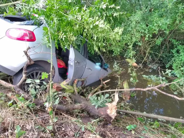 Car in water