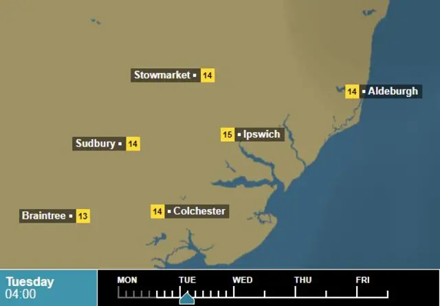 Overnight weather map