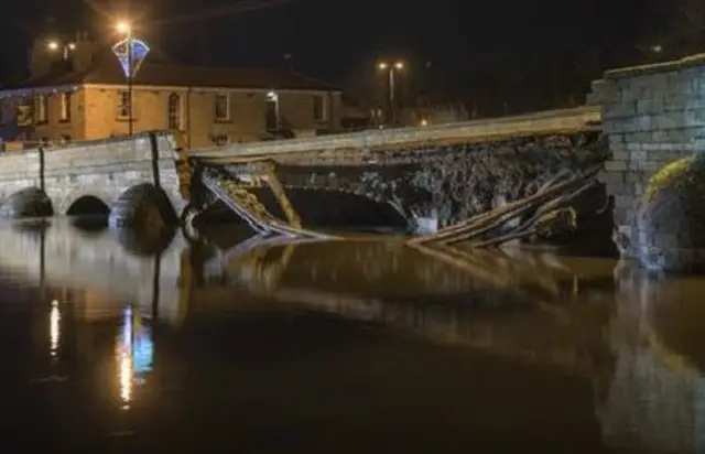 Collapsed bridge