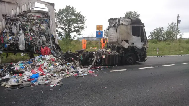 Lorry fire