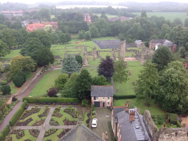 View over Abbey ruins