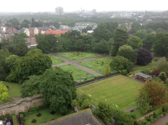 View over Abbey Gardens