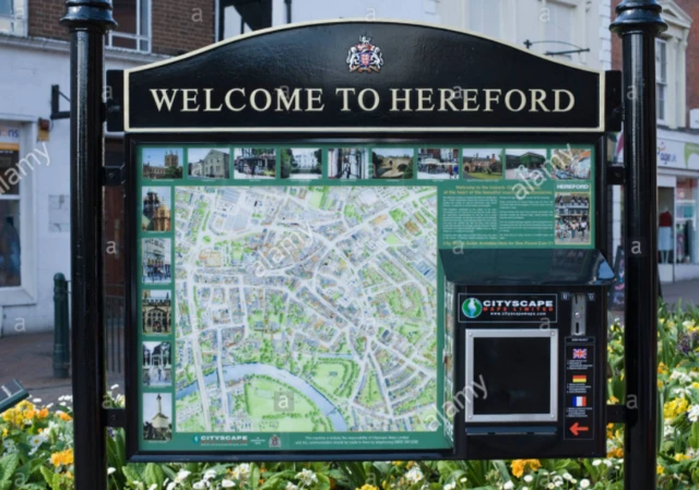 Hereford tourism sign