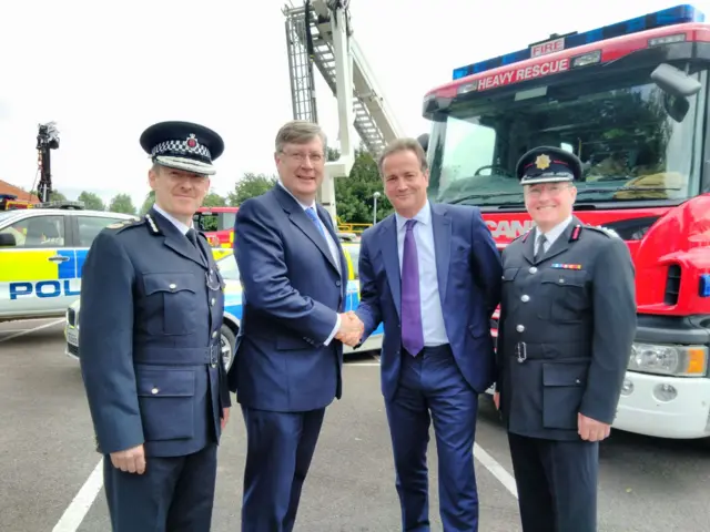 Chief Constable of Essex Steve Kavanagh, PCC Roger Hirst, Home Office Nick Hurd, Adam Eckley ECFRS