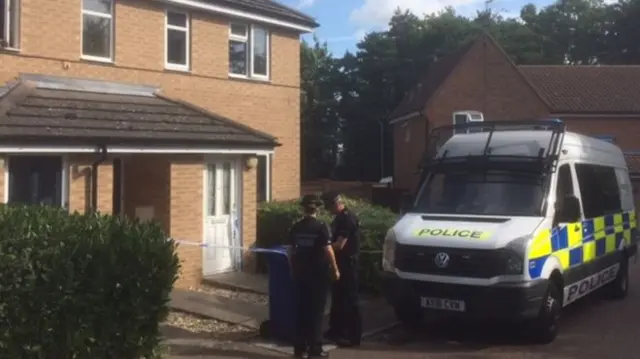 Police car outside Cumberland Avenue