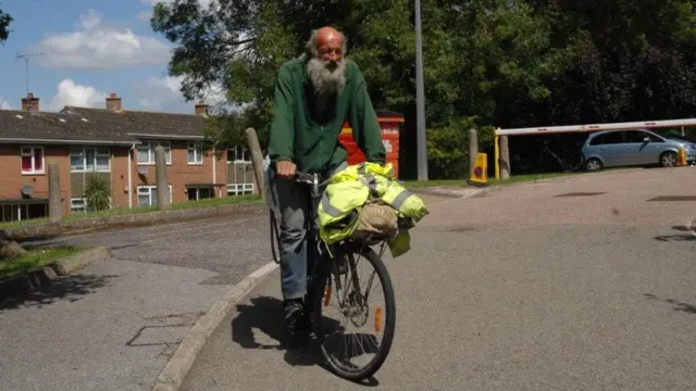 Motorway cyclist Balin Hobbs. Pic: Irving of Exeter