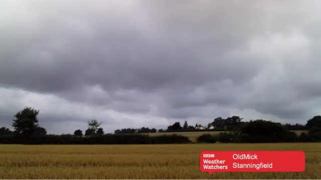 Overcast sky at Stanningfield