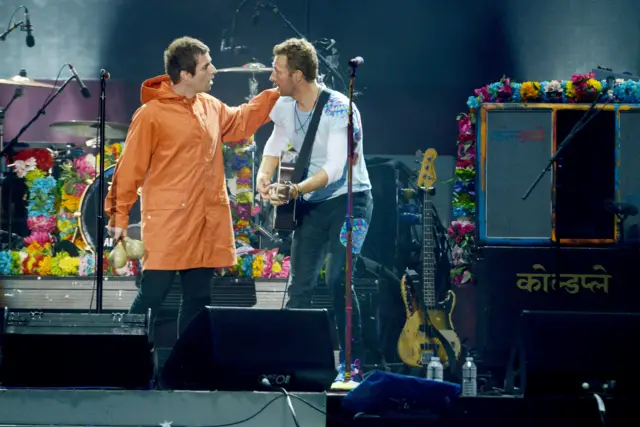 Liam Gallagher and Chris Martin