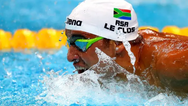 Chad Le Clos competes in Budapest