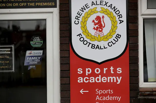 Crewe Alex sign