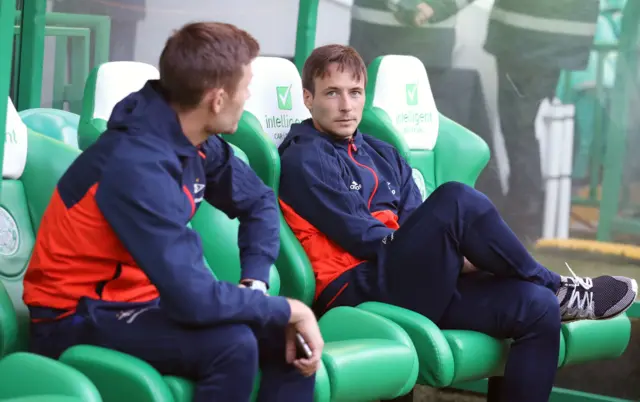 Rosenborg skipper Mike Jansen in the dugout before kick-off