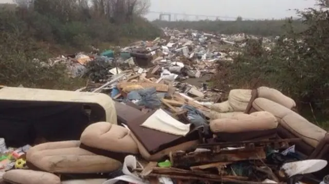 Flytipping in Thurrock.