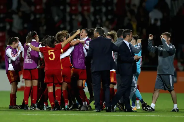 Spain celebrate