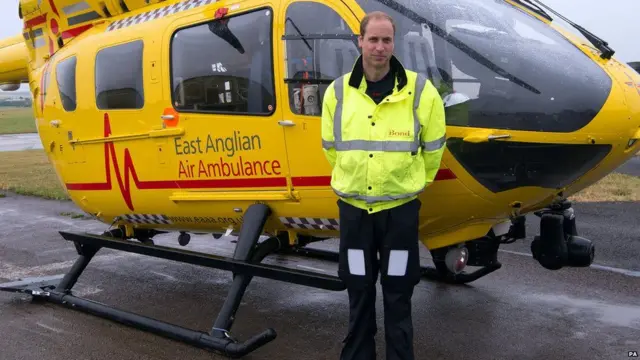 Prince William by Air Ambulance