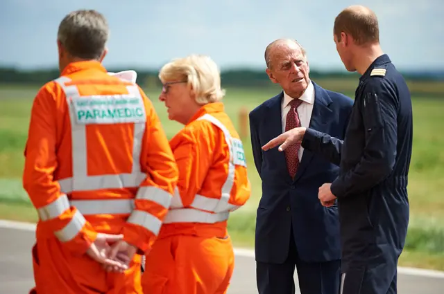 Prince William with the Duke of Edinburgh