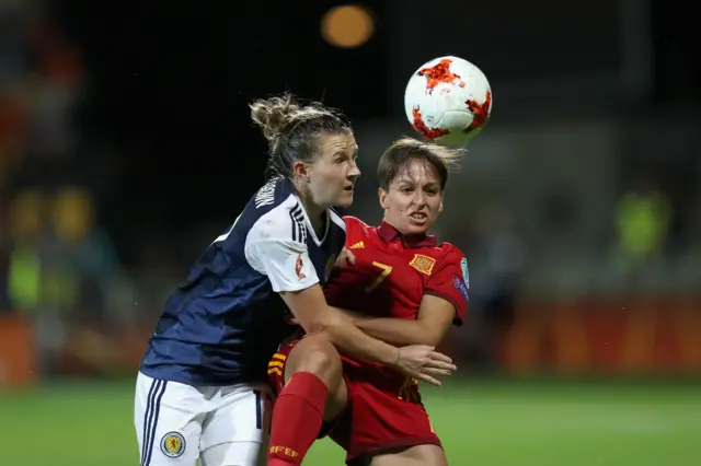 Hayley Lauder of Scotland and Marta Corredera of Spai