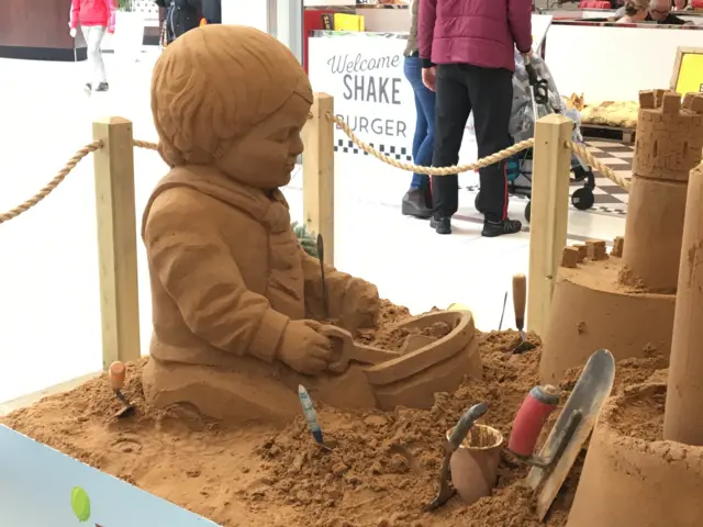 Henry sand sculpture