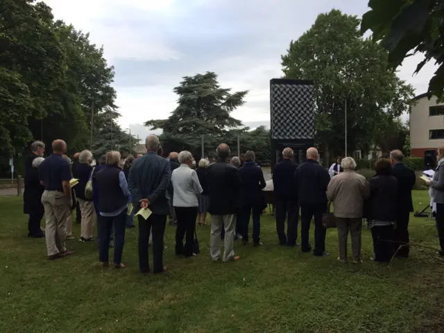 Service at munitions factory site