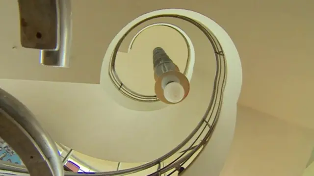 The spiral staircase at Bexhill's De La Warr Pavilion