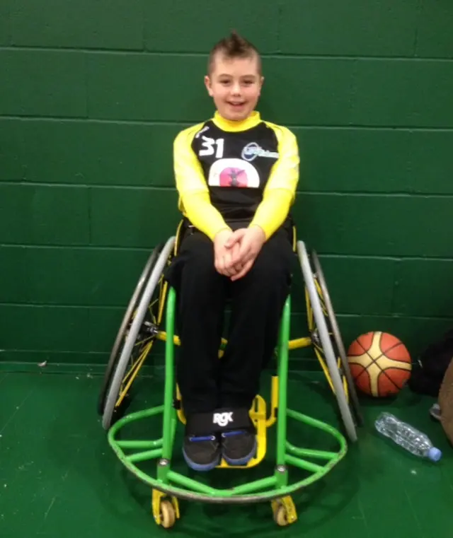 Dan in his basketball wheelchair