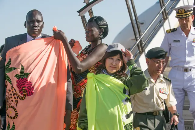 Mrs Inada in South Sudan