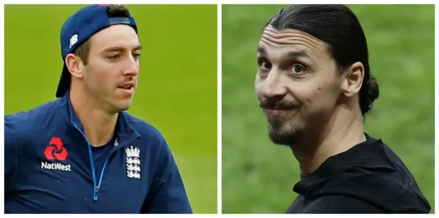 Toby Roland-Jones and Zlatan Ibrahimovic