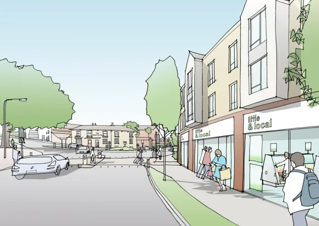 Artist's impression of Tayfen Road area