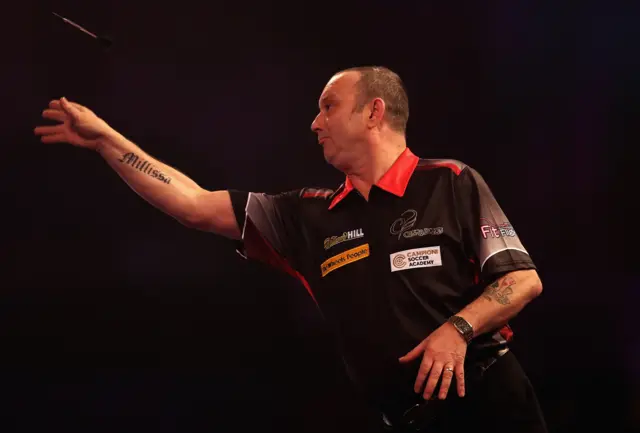 Darren Webster in action at this years World Championships