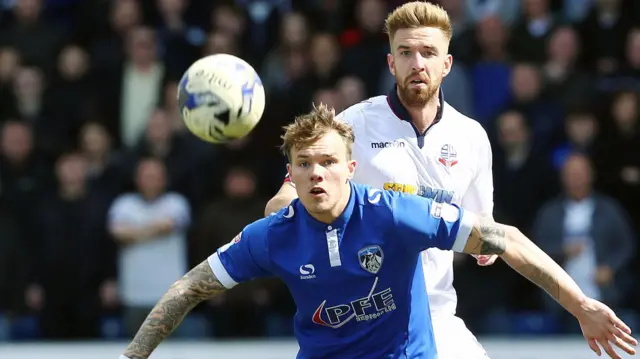 Lee Erwin in action for Oldham Athletic