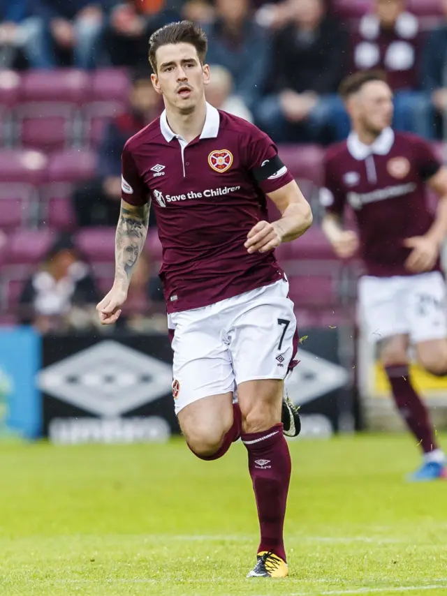 Hearts winger Jamie Walker