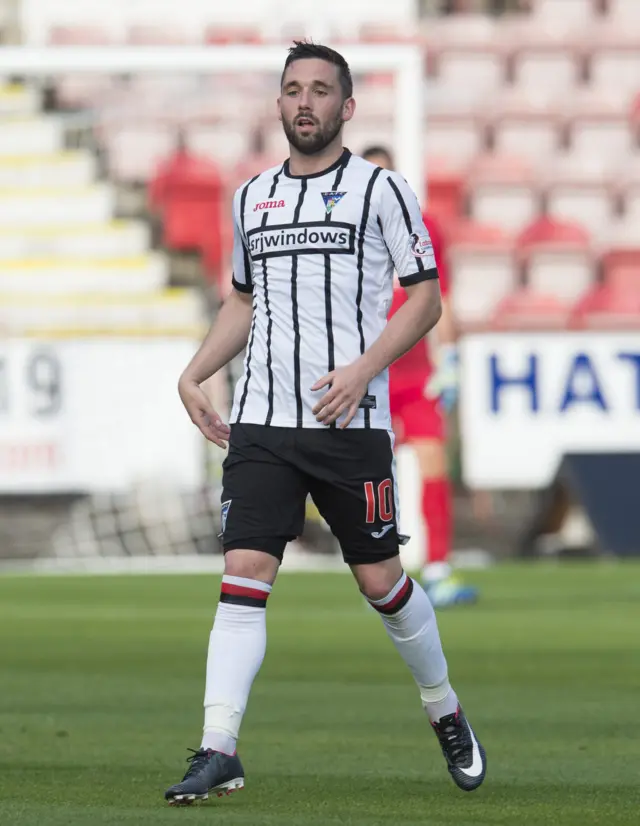 Dunfermline striker Nicky Clark