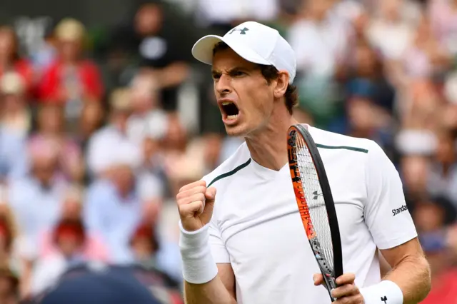 Andy Murray celebrates