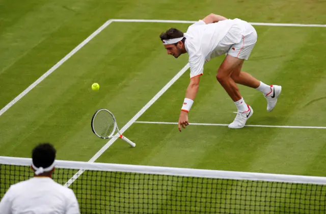 Jo-Wilfried Tsonga and British wildcard Cameron Norrie