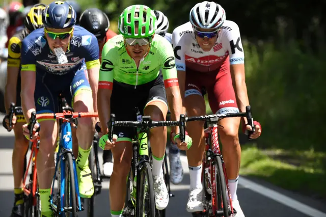 Frederik Backaert, Nathan Brown and  Nils Politt lead a breakaway