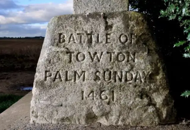 Stone marks site of the Battle of Towton