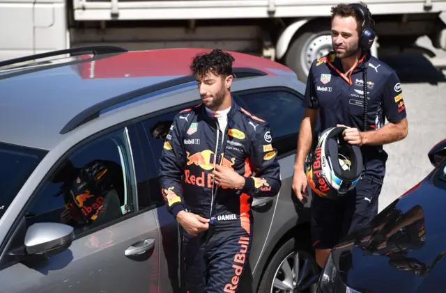 Ricciardo out after collision with team-mate Verstappen