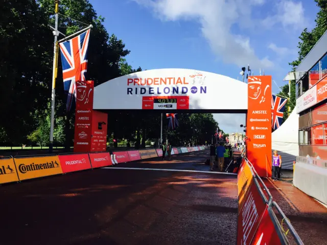 RideLondon finish line